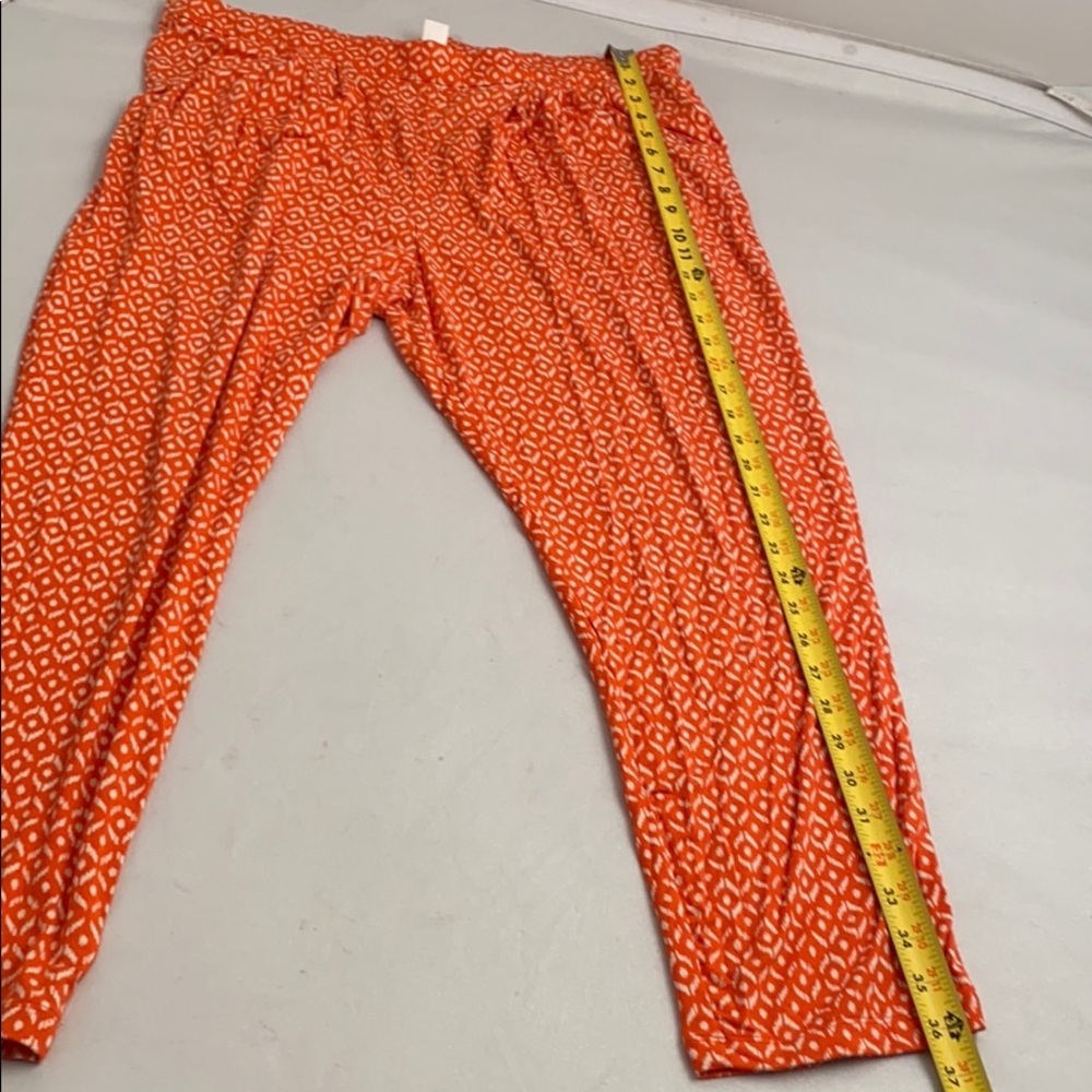 Old Navy orange and cream trouser style lounge pants L - Picture 11 of 11